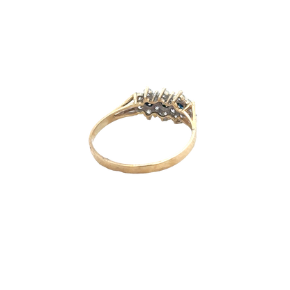 9ct yellow gold ring size R (sh27896b)