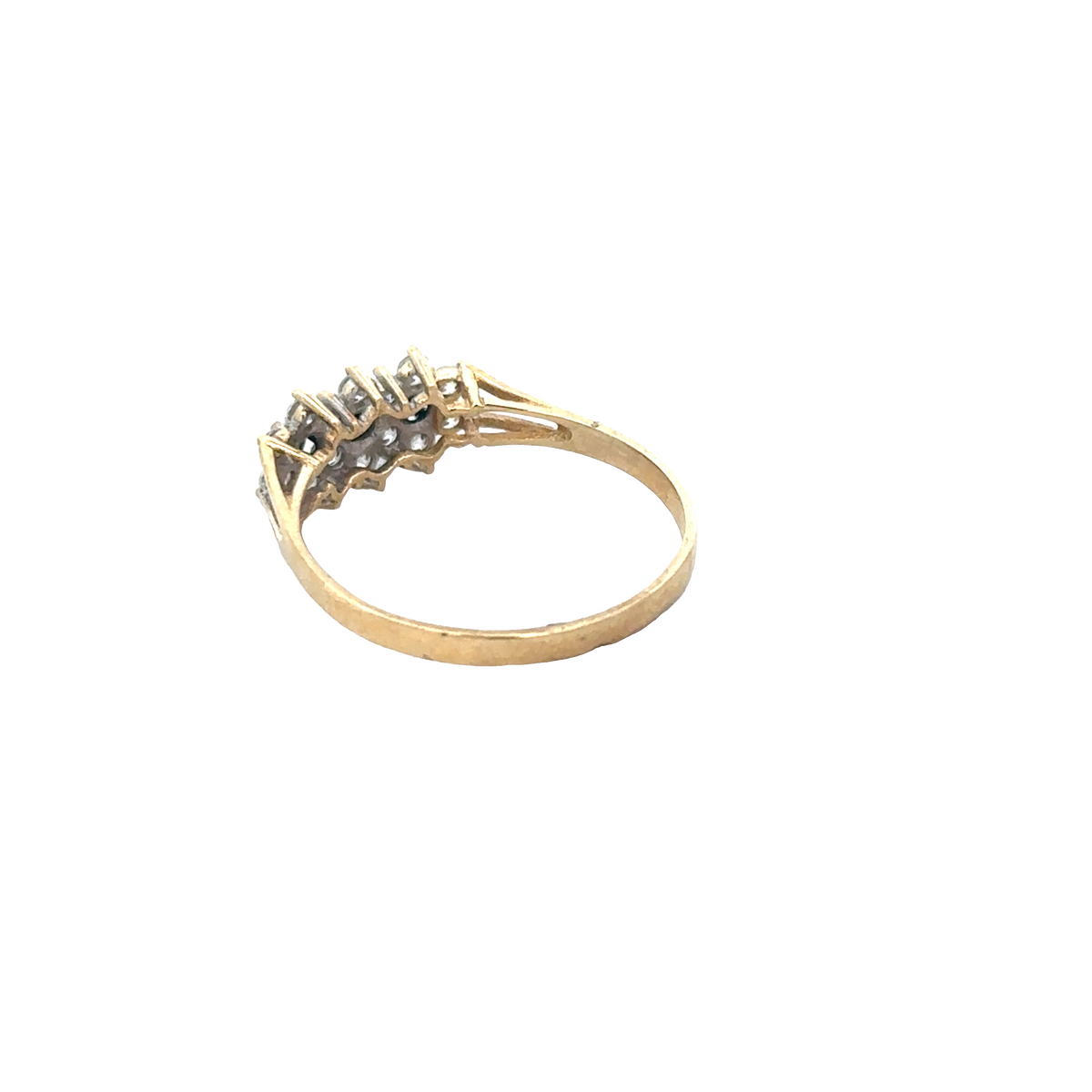 9ct yellow gold ring size R (sh27896b)