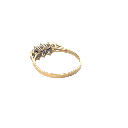 9ct yellow gold ring size R (sh27896b)