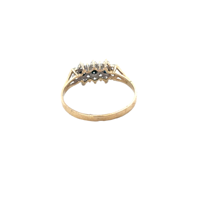 9ct yellow gold ring size R (sh27896b)