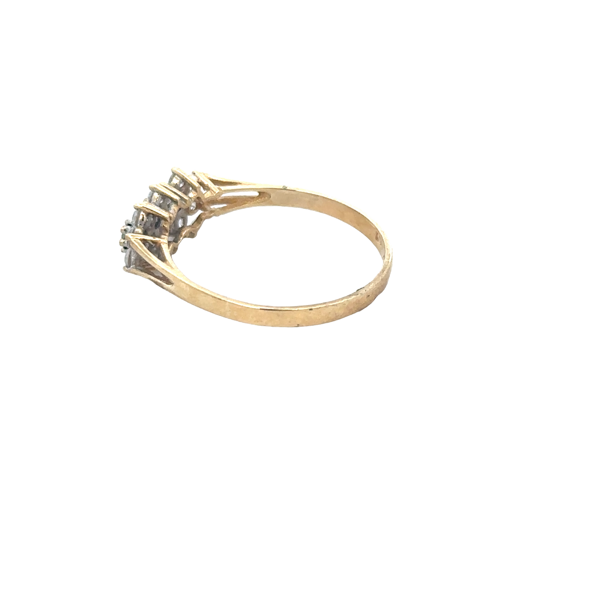 9ct yellow gold ring size R (sh27896b)