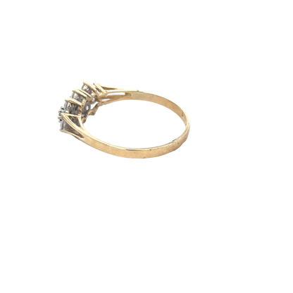 9ct yellow gold ring size R (sh27896b)