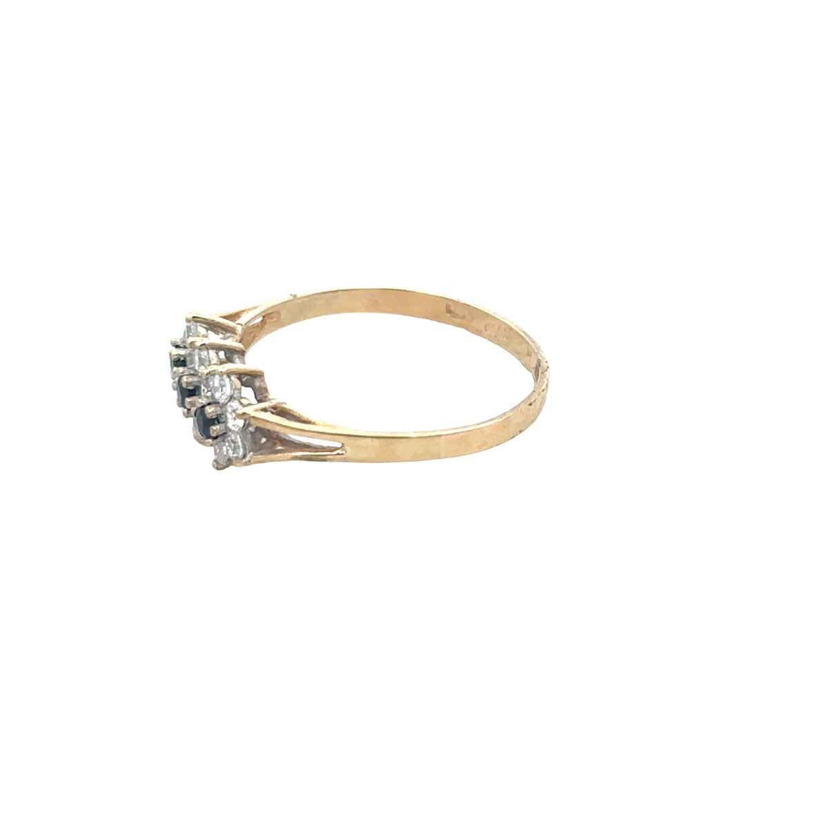 9ct yellow gold ring size R (sh27896b)