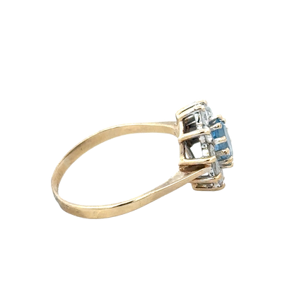 9ct yellow gold ring size T (sh27945b)