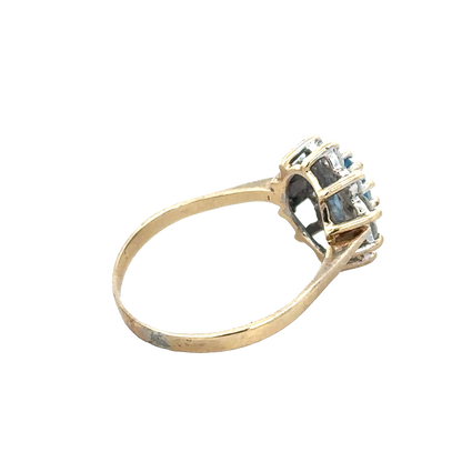 9ct yellow gold ring size T (sh27945b)