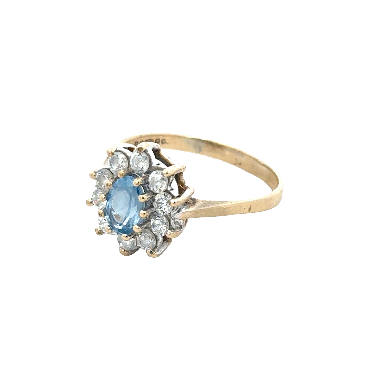9ct yellow gold ring size T (sh27945b)