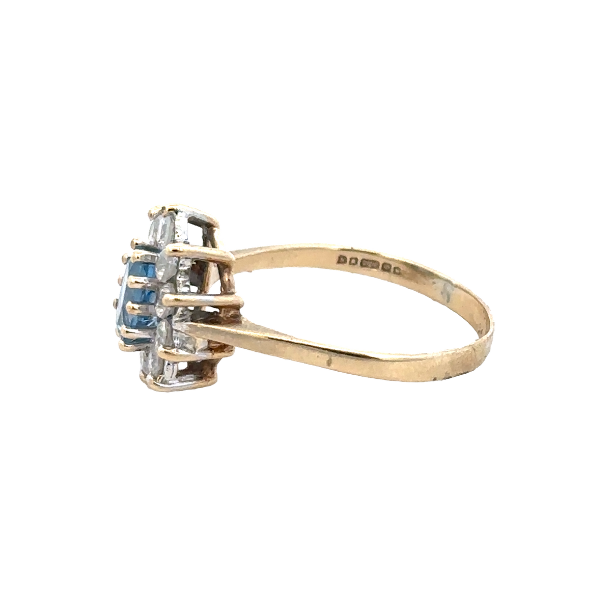 9ct yellow gold ring size T (sh27945b)