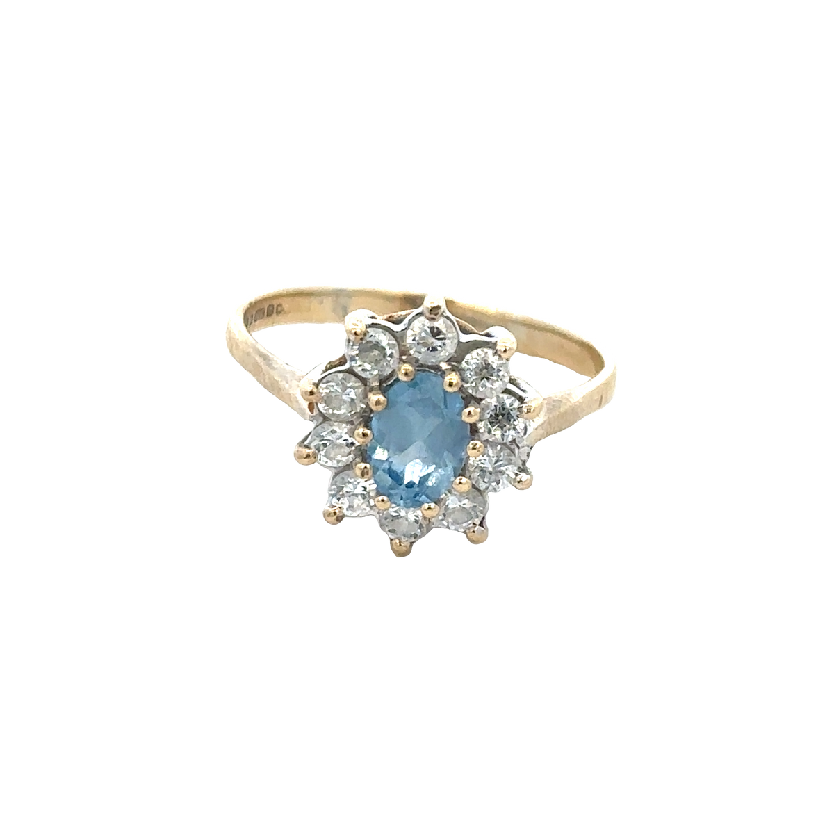 9ct yellow gold ring size T (sh27945b)
