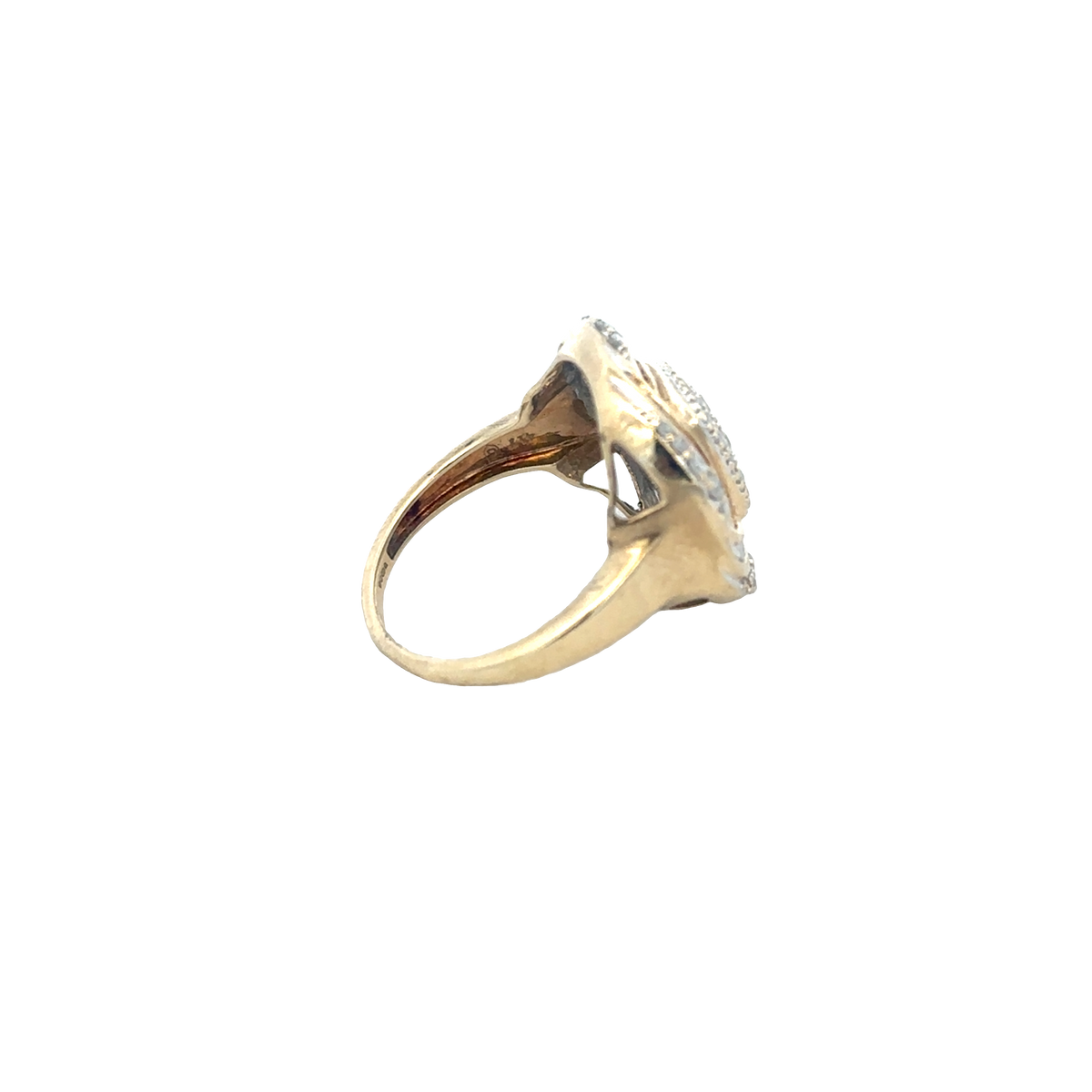 9ct yellow gold diamond ring size N1/2 (sh27950b)