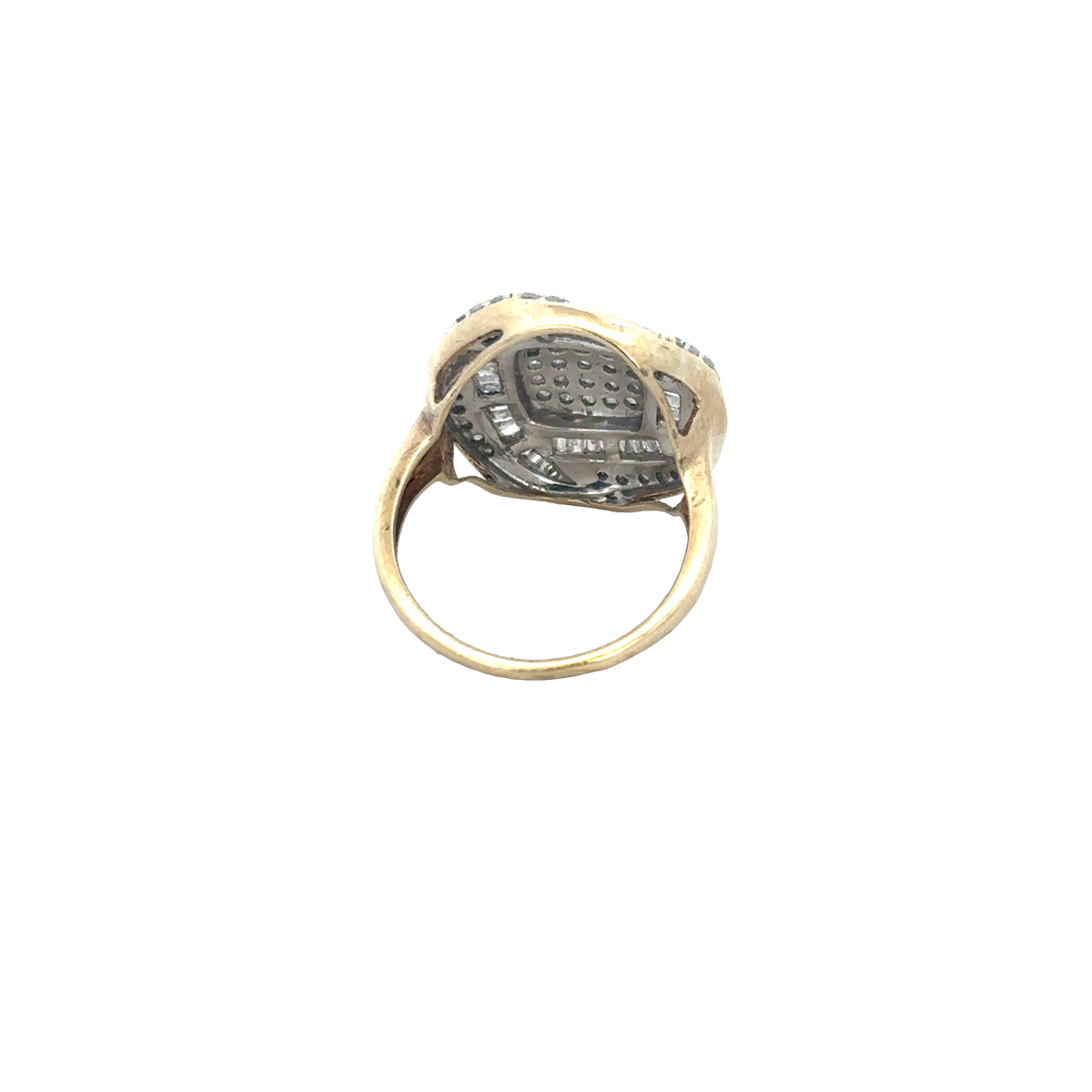 9ct yellow gold diamond ring size N1/2 (sh27950b)