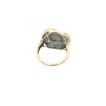 9ct yellow gold diamond ring size N1/2 (sh27950b)