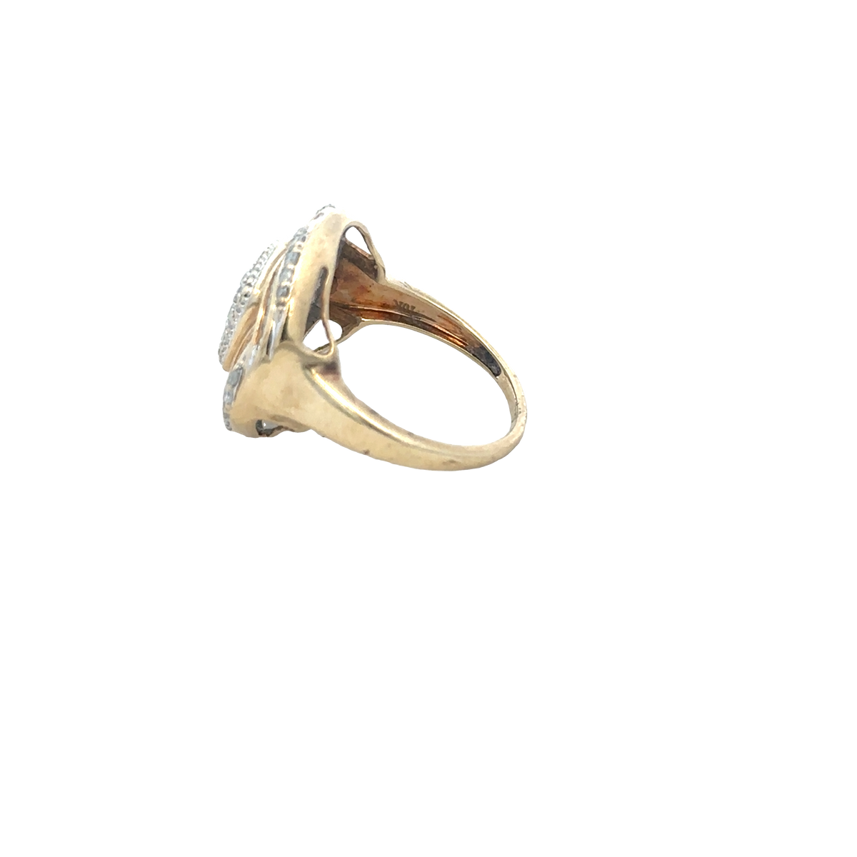 9ct yellow gold diamond ring size N1/2 (sh27950b)