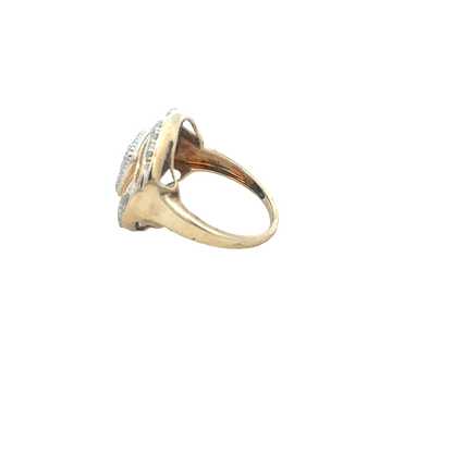 9ct yellow gold diamond ring size N1/2 (sh27950b)