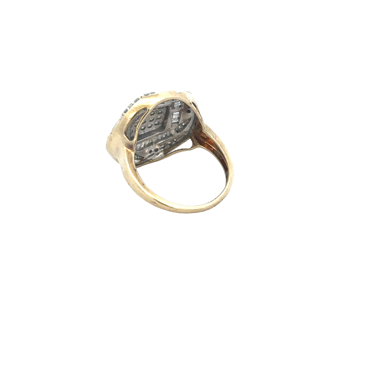 9ct yellow gold diamond ring size N1/2 (sh27950b)