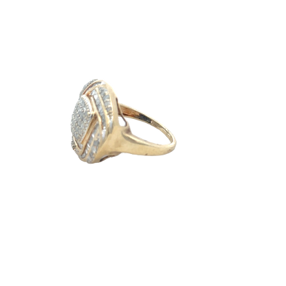 9ct yellow gold diamond ring size N1/2 (sh27950b)