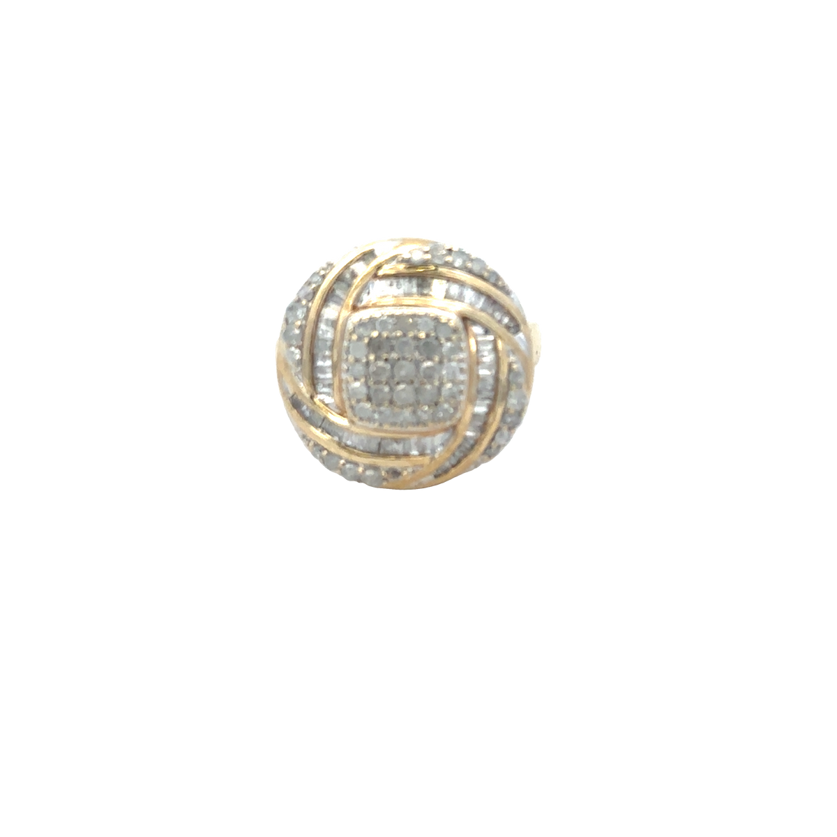 9ct yellow gold diamond ring size N1/2 (sh27950b)