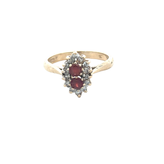 9ct yellow gold ring size Q (sh27957b)