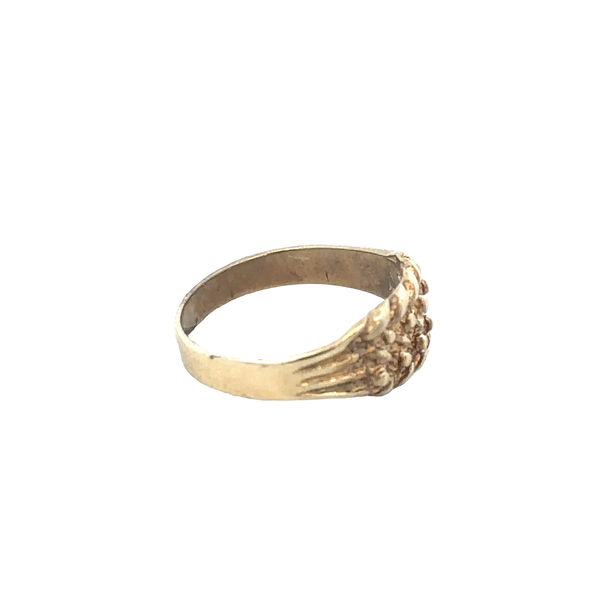 9ct yellow gold keeper ring size E1/2 (sh27937b)