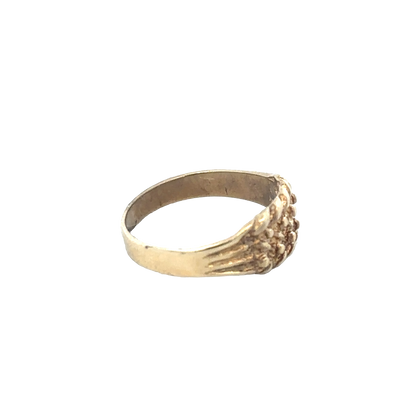 9ct yellow gold keeper ring size E1/2 (sh27937b)