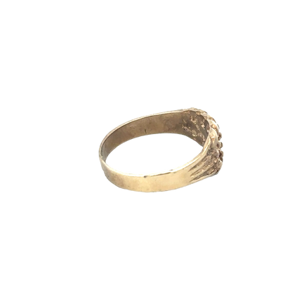 9ct yellow gold keeper ring size E1/2 (sh27937b)
