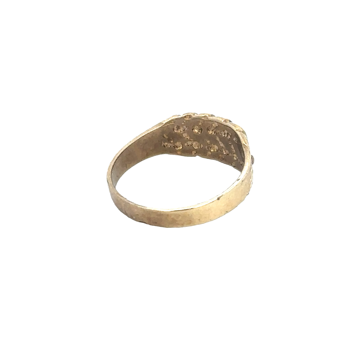 9ct yellow gold keeper ring size E1/2 (sh27937b)