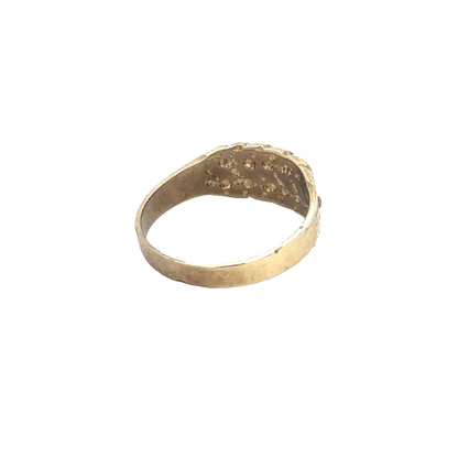 9ct yellow gold keeper ring size E1/2 (sh27937b)