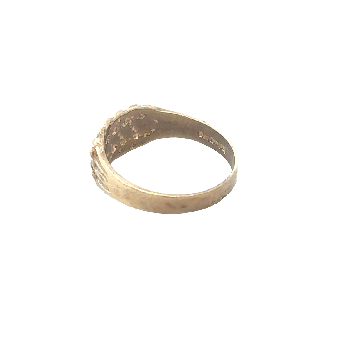 9ct yellow gold keeper ring size E1/2 (sh27937b)
