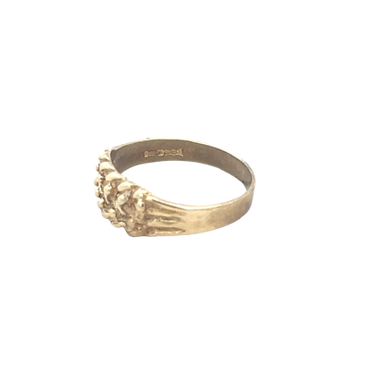 9ct yellow gold keeper ring size E1/2 (sh27937b)