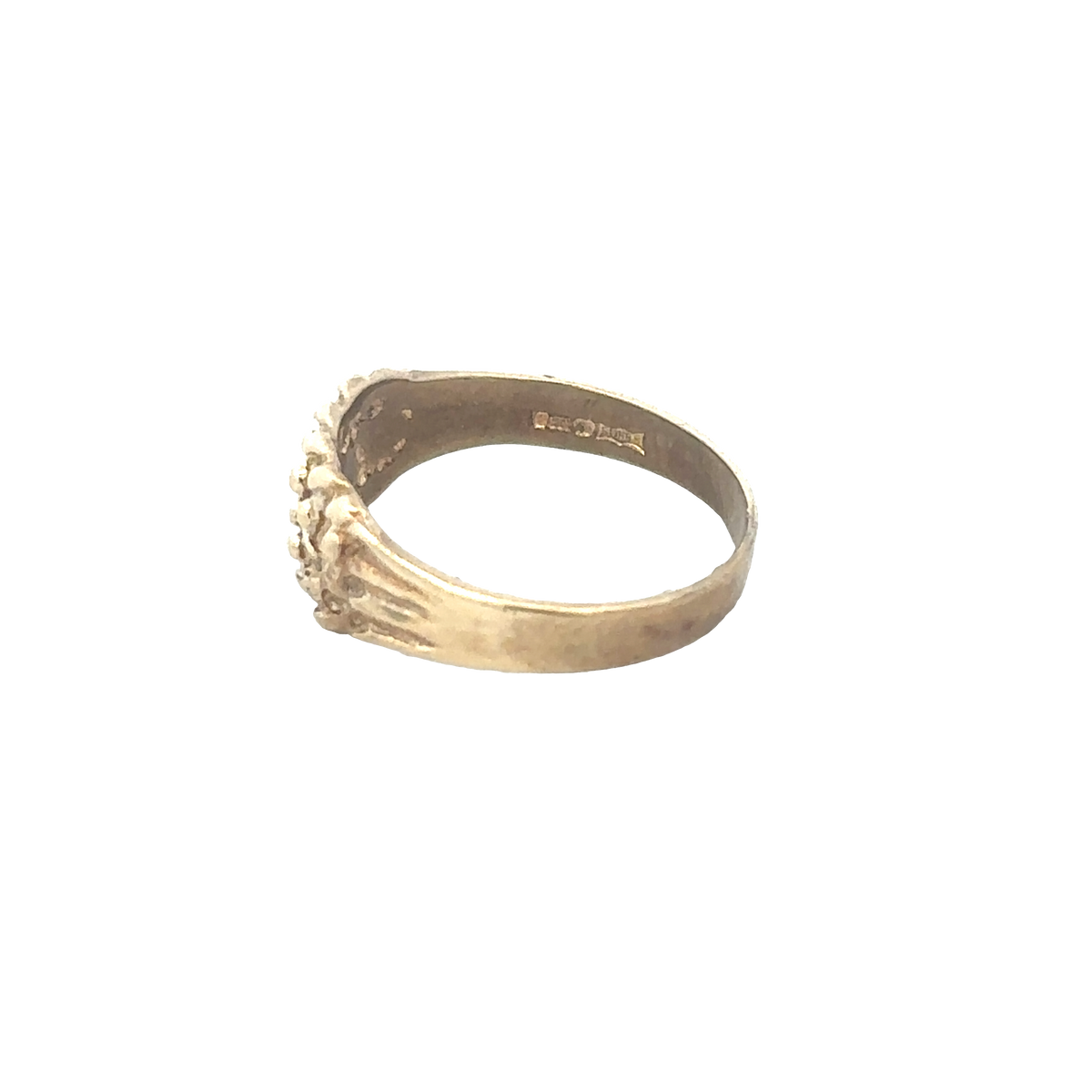 9ct yellow gold keeper ring size E1/2 (sh27937b)