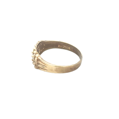 9ct yellow gold keeper ring size E1/2 (sh27937b)