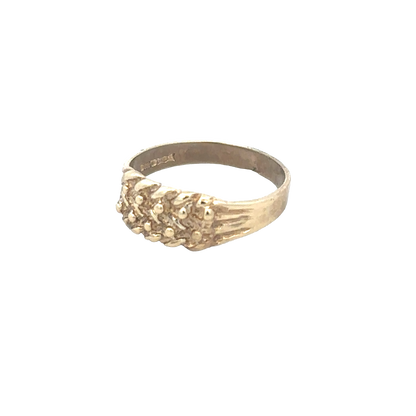 9ct yellow gold keeper ring size E1/2 (sh27937b)