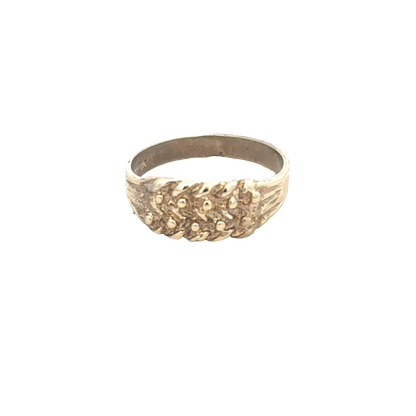 9ct yellow gold keeper ring size E1/2 (sh27937b)