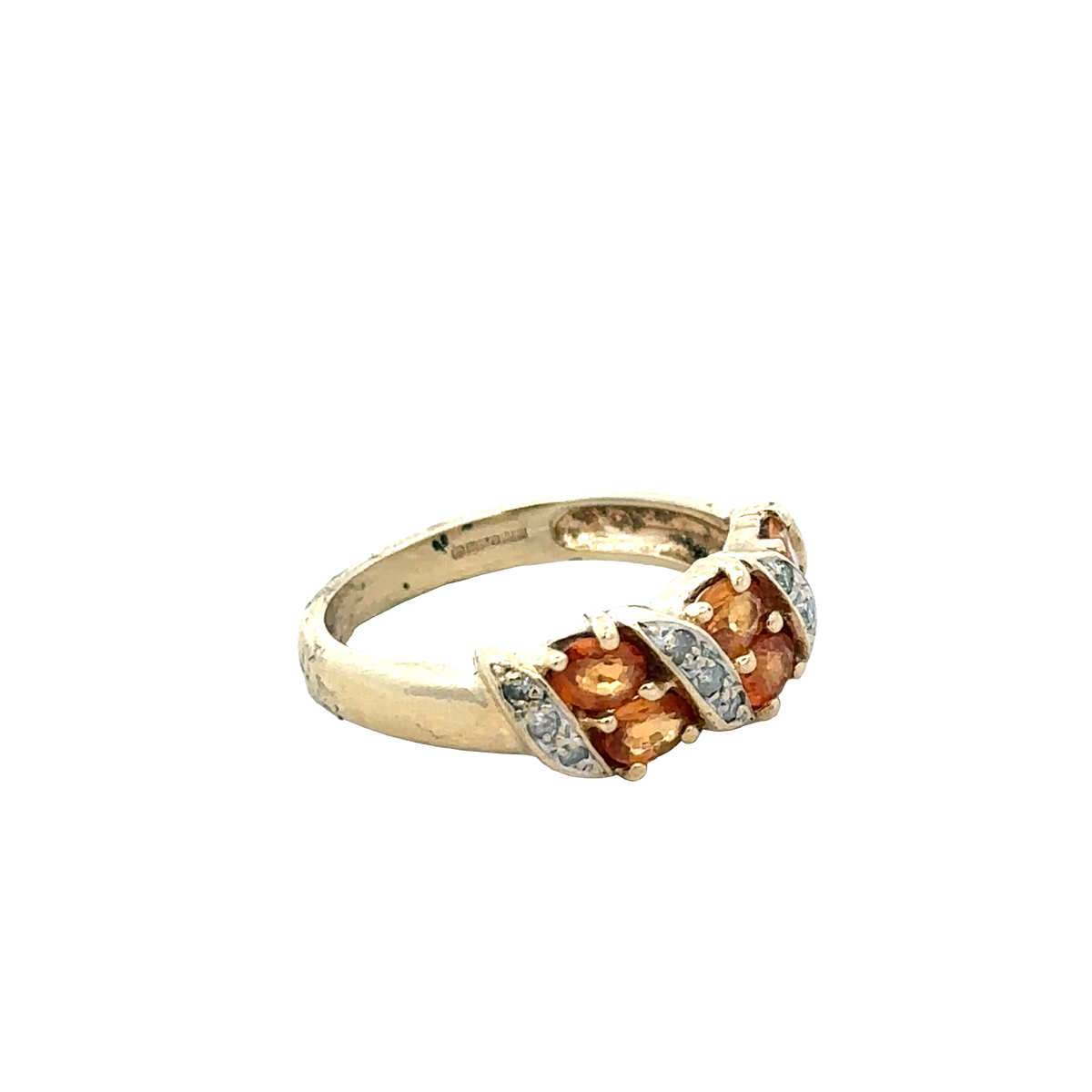 9ct yellow gold ring size N (sh27944b)