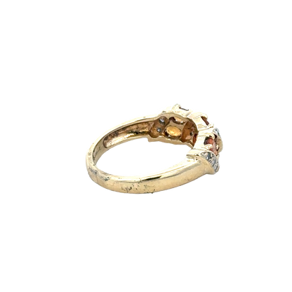 9ct yellow gold ring size N (sh27944b)