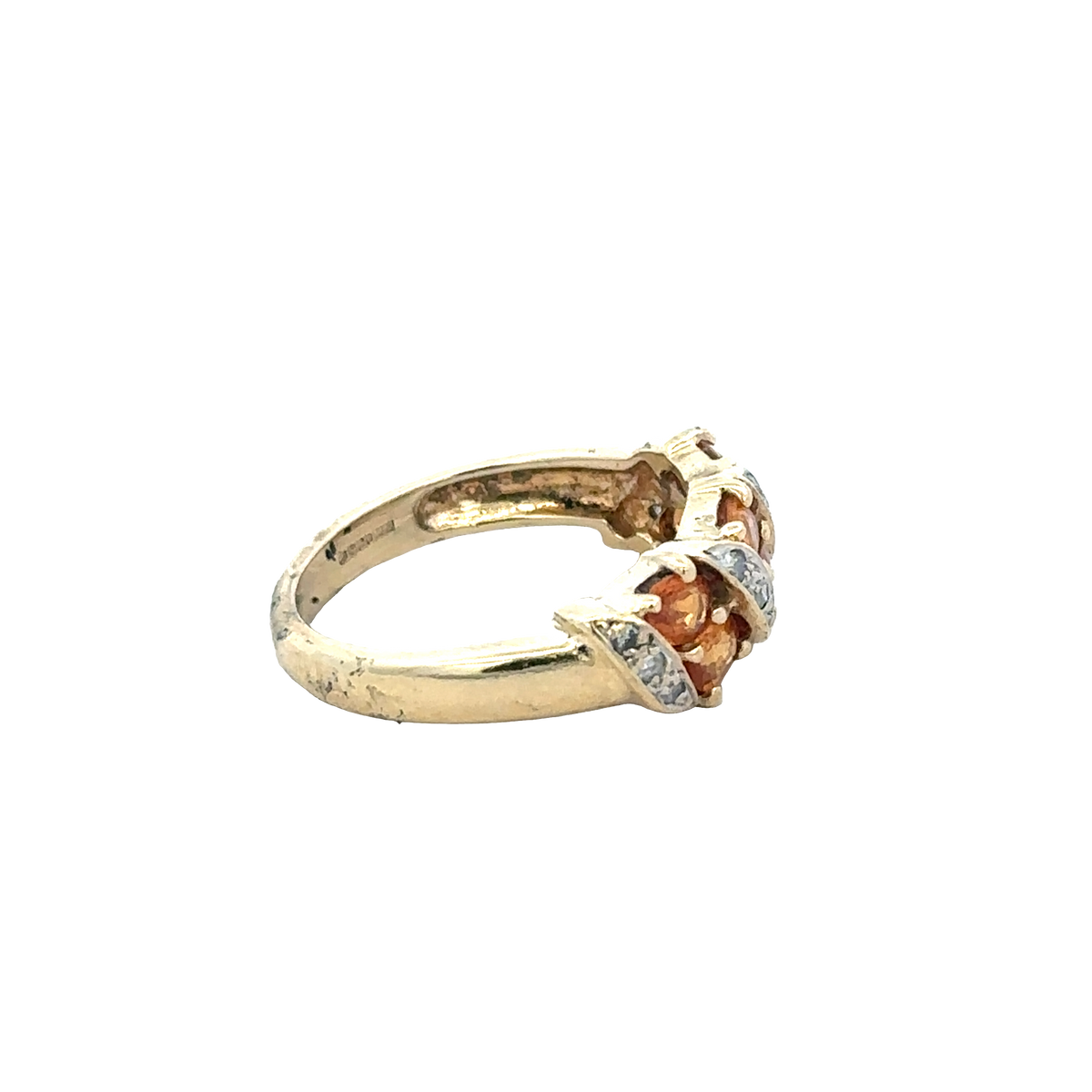 9ct yellow gold ring size N (sh27944b)
