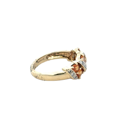 9ct yellow gold ring size N (sh27944b)