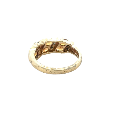 9ct yellow gold ring size N (sh27944b)