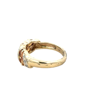 9ct yellow gold ring size N (sh27944b)