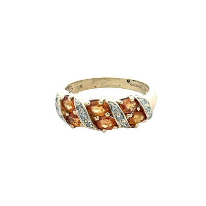9ct yellow gold ring size N (sh27944b)