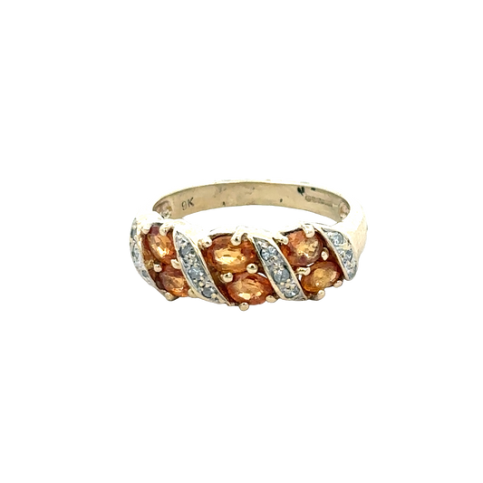 9ct yellow gold ring size N (sh27944b)