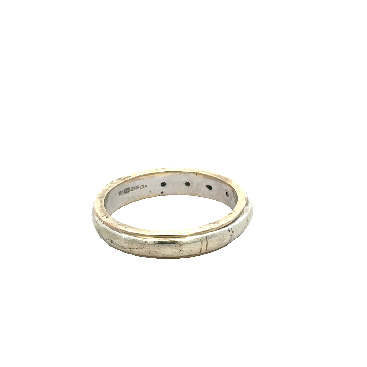 9ct yellow and white gold diamond ring size O (sh27955b)