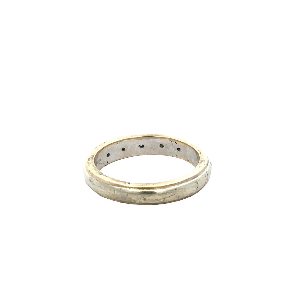 9ct yellow and white gold diamond ring size O (sh27955b)