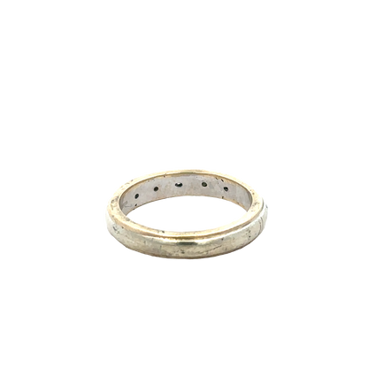 9ct yellow and white gold diamond ring size O (sh27955b)
