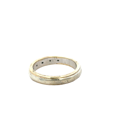 9ct yellow and white gold diamond ring size O (sh27955b)
