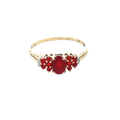 9ct yellow gold ring size V (sh27960b)