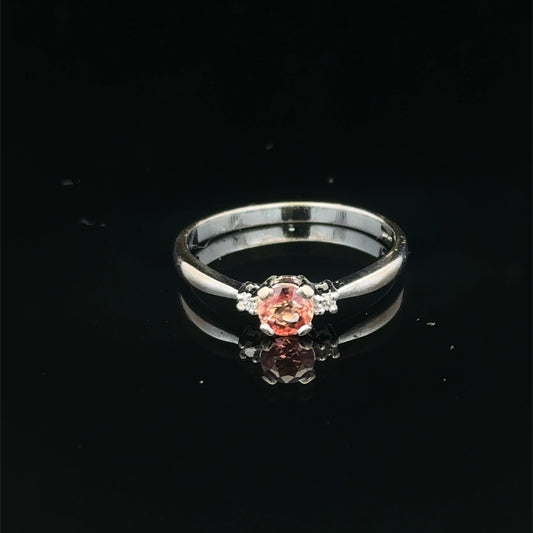 18ct white gold diamond ring size M1/2 (sh27953b)