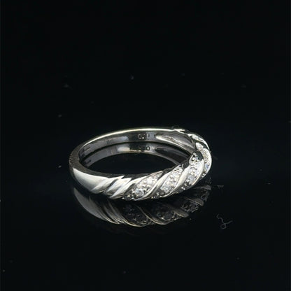 9ct white gold diamond ring size N (sh27951b)