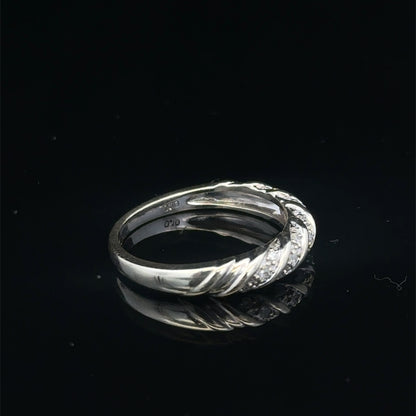 9ct white gold diamond ring size N (sh27951b)