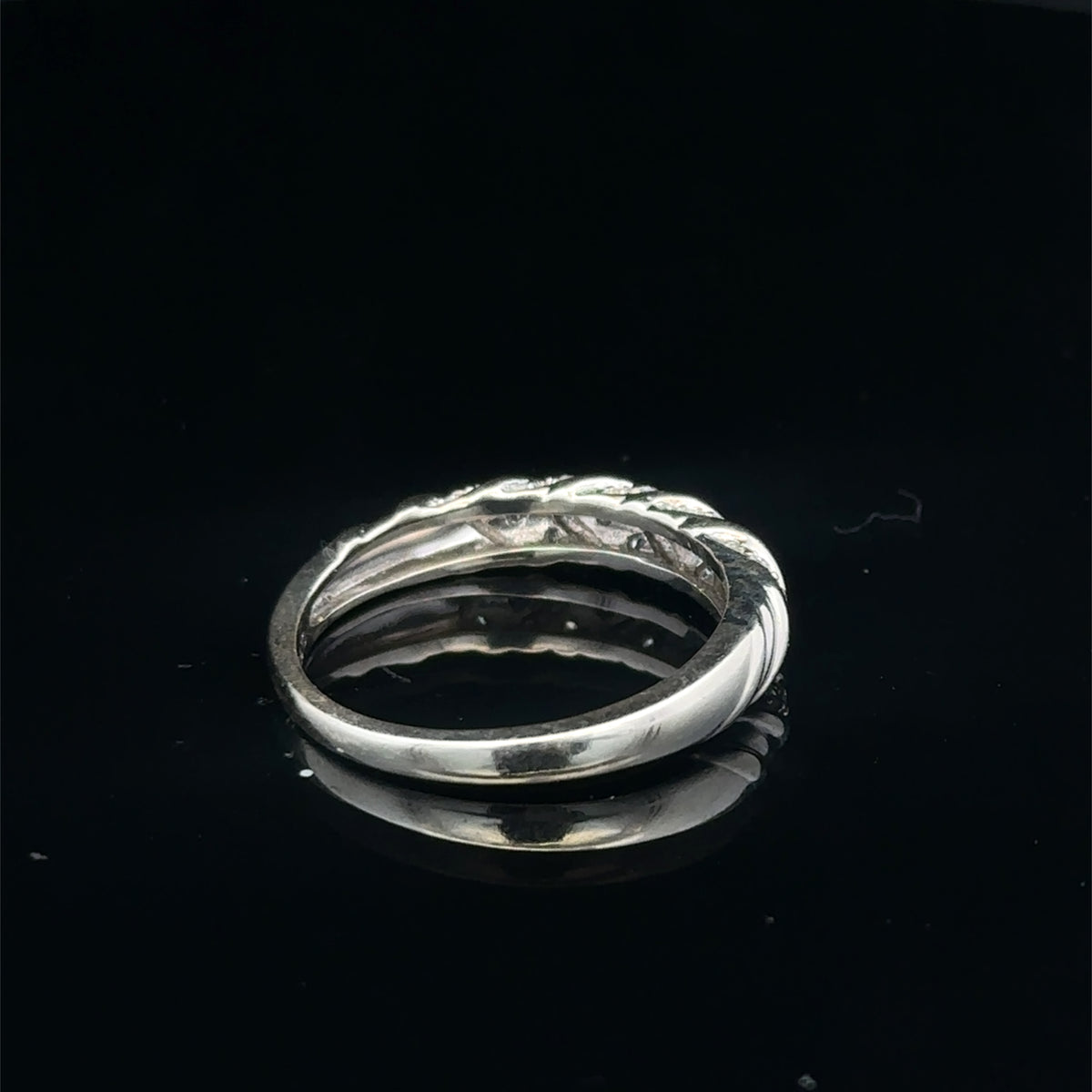 9ct white gold diamond ring size N (sh27951b)