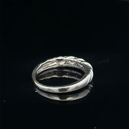 9ct white gold diamond ring size N (sh27951b)
